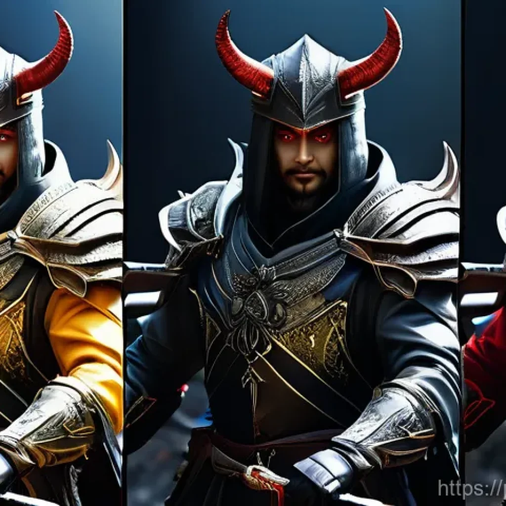 로스트아크 데빌헌터 딜사이클 - Here are three detailed image generation prompts in English, designed to capture the essence of the ...